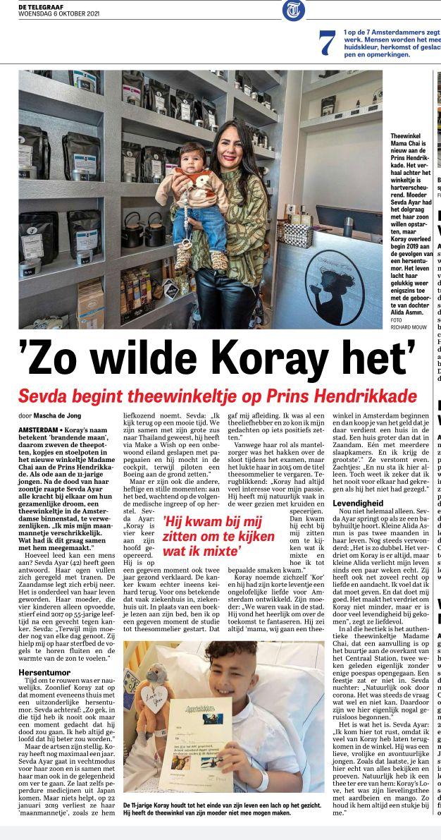 telegraaf artikel over madame chai